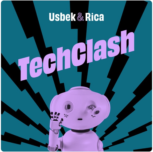 Logo du podcast "Techclash", par Usbek & Rica. Les 5 meilleurs podcasts web !