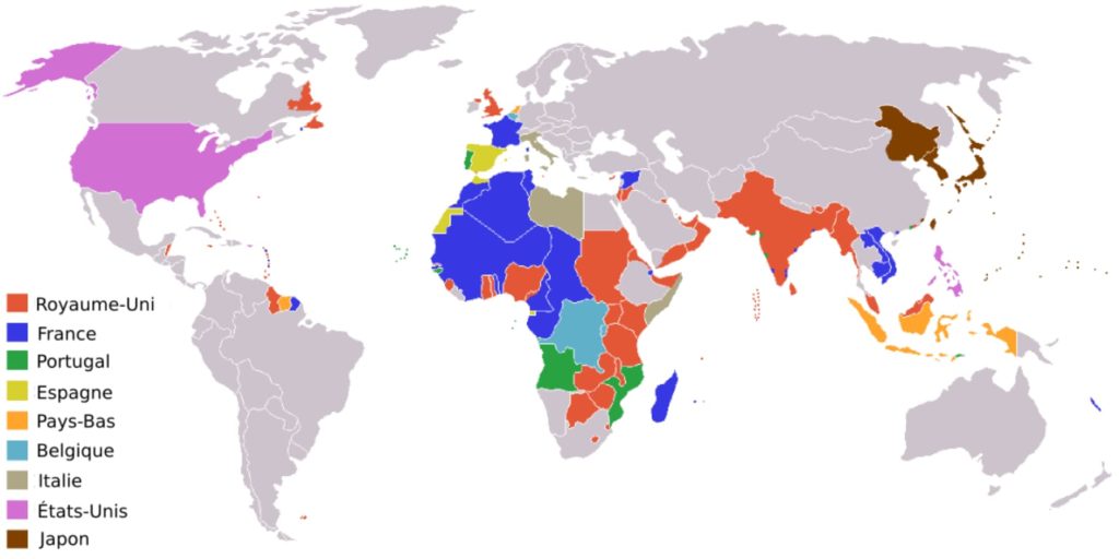 Pour rappel, en 1945, les empires coloniaux couvraient une énorme partie du globe.